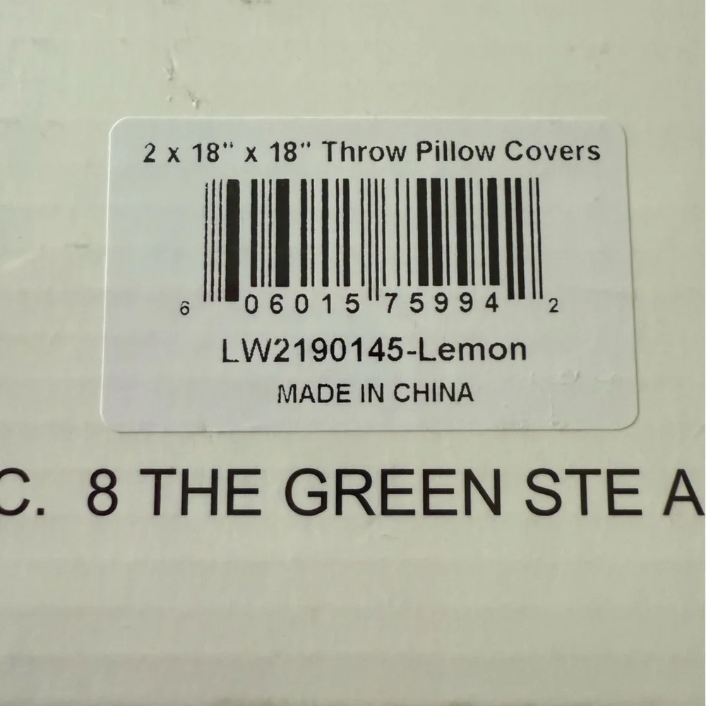 NWT Corduroy Lemon Yellow Textured Pillow Covers - 3 included